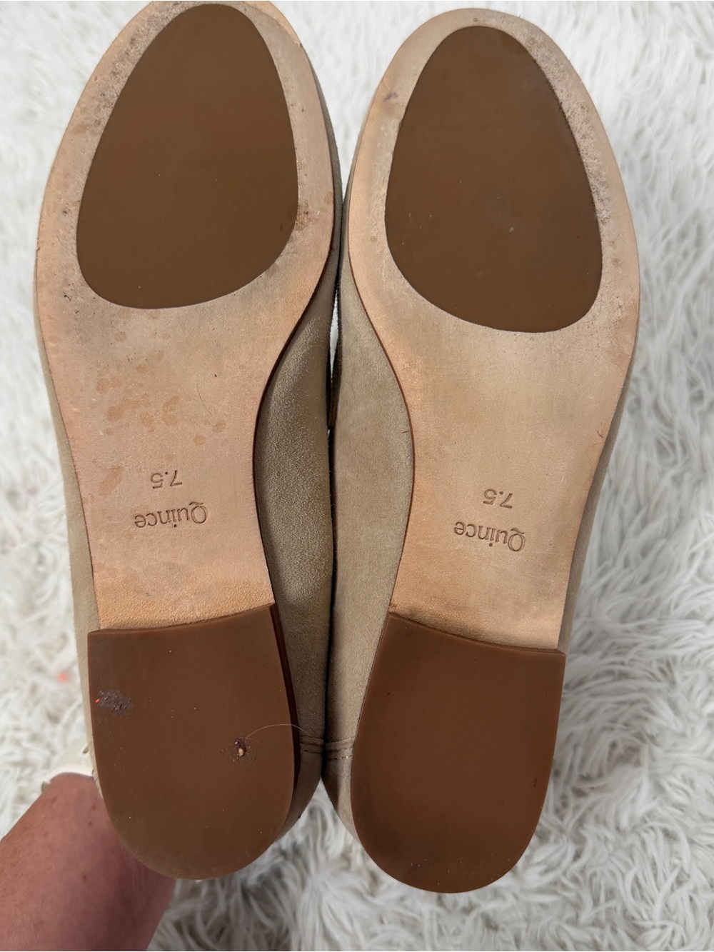 Quince Italian Suede Penny Loafer Almond Tan Size 7.5 - Picture 6 of 9